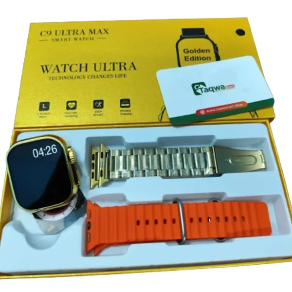 New C9 Ultra Max Smart Watch with Two Straps Expert Quality - Image 2
