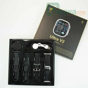 Ultra V2 New Fashion 2.2 Large Screen With 4 Straps Smart Watch